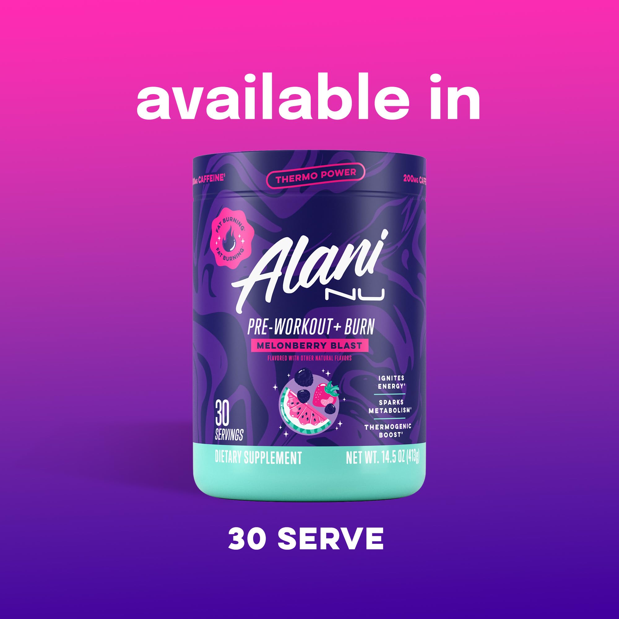 Alani Nu Burn Melonberry shaker scene shows on-the-go vitality and flavor