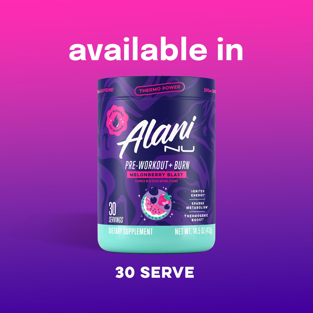 Alani Nu Burn Melonberry shaker scene shows on-the-go vitality and flavor