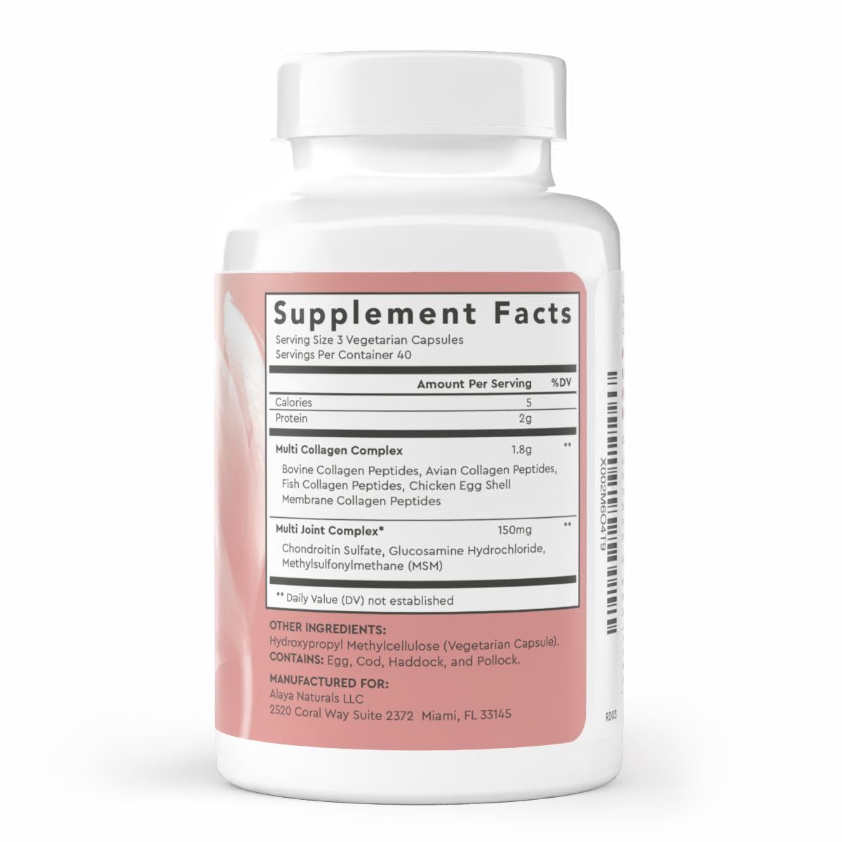 Alaya Naturals capsules closeup showing smooth gelatin capsules for easy daily intake.