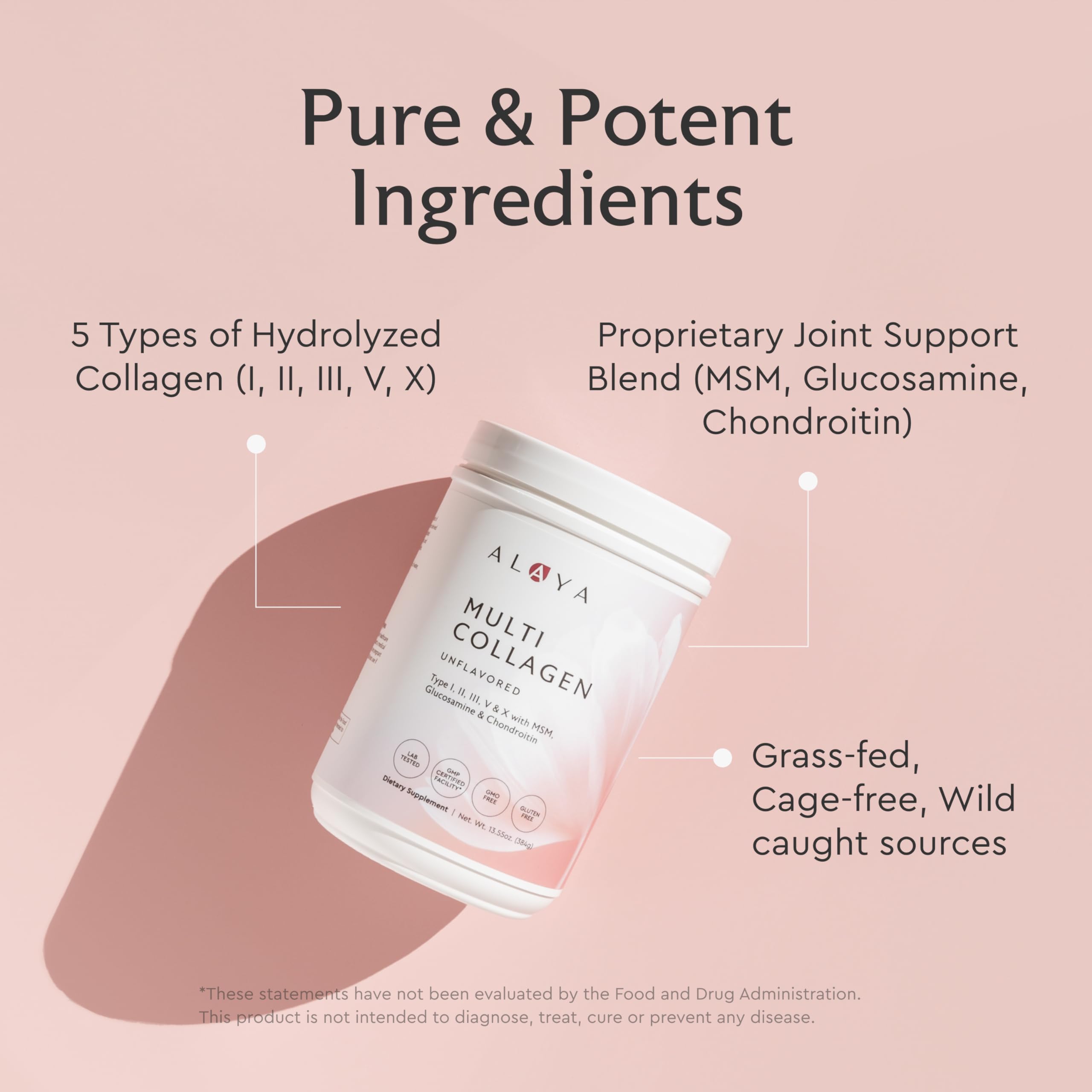 Alaya Naturals collagen powder in coffee adds easy daily collagen.