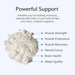 Front label of Alaya Naturals creatine showing vegan and non GMO quality
