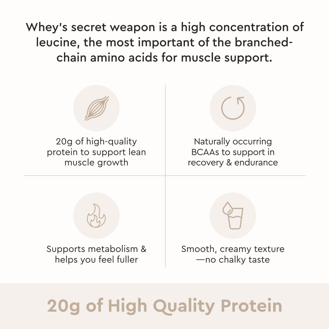 Alaya Naturals vanilla whey pours into a glass for smooth mixing.