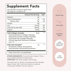 Alaya Naturals collagen powder chocolate scoop ready for easy dispensing.