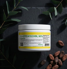 Albochemicals Epicatechin 90% Powder powder pour showing smooth texture for recipes.