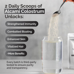 alcami elements immune support visual illustrates gut health and recovery.