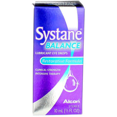 Alcon Systane Balance bottle dispensing drops for quick application