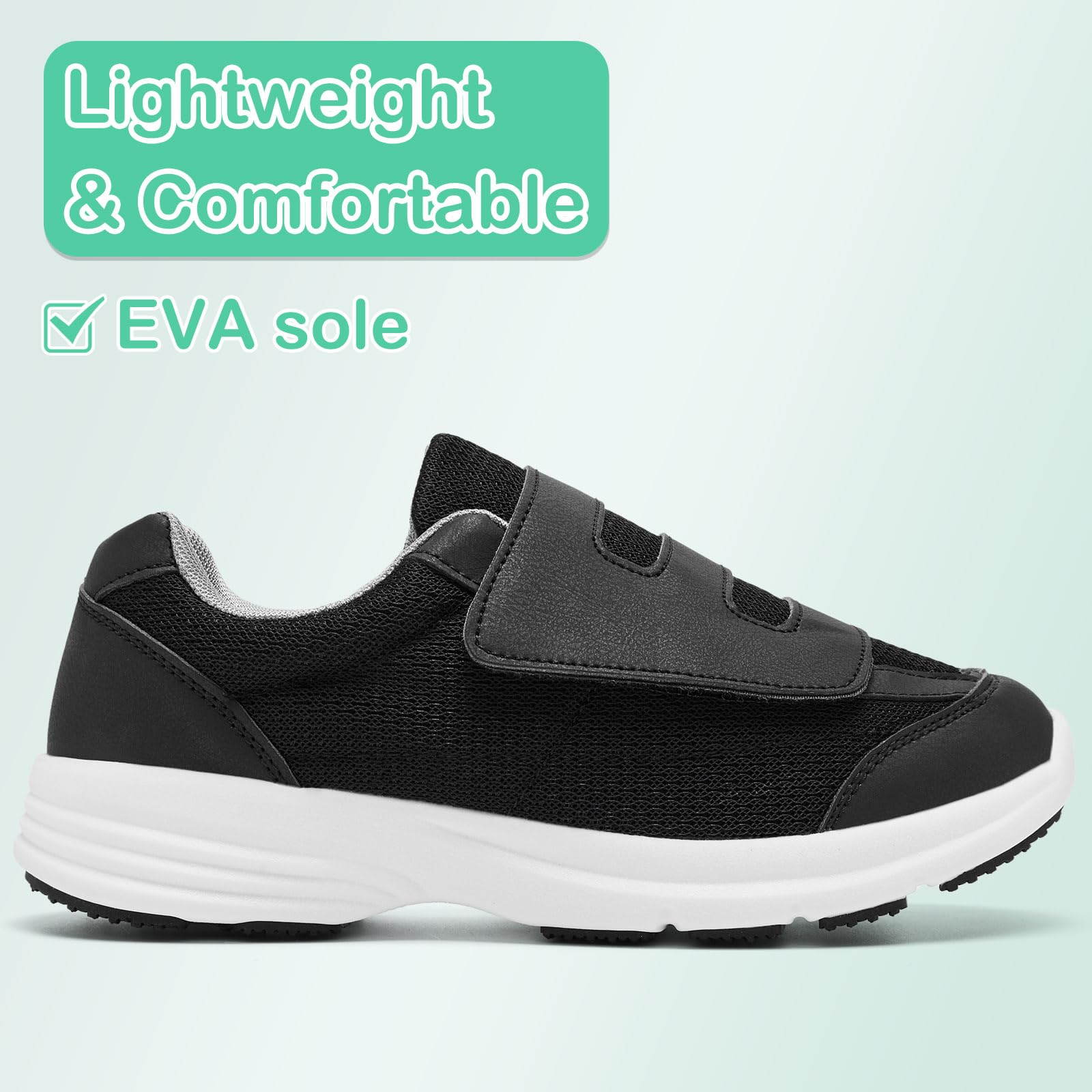 Breathable mesh upper keeps feet cool in Alcubieree diabetic shoes
