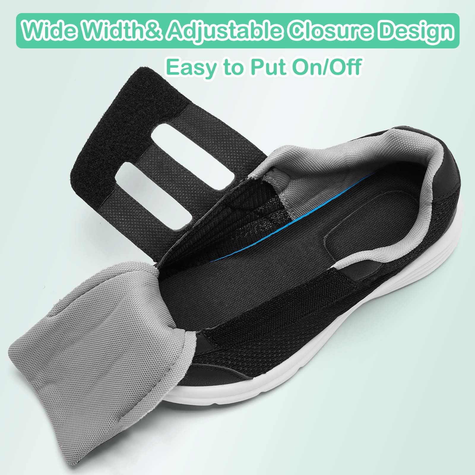 Velcro-adjustable closure enables easy fitting and secure support