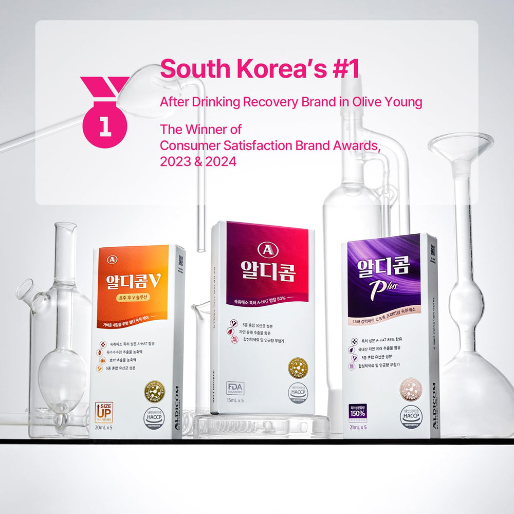 ALDICOM V concentrated syrup stick demonstrates no-water-needed convenience for travel.