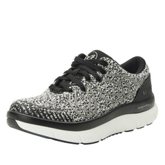 Alegria Rok N Roll women roll-on ink heel profile showing built-in arch support for all-day comfort