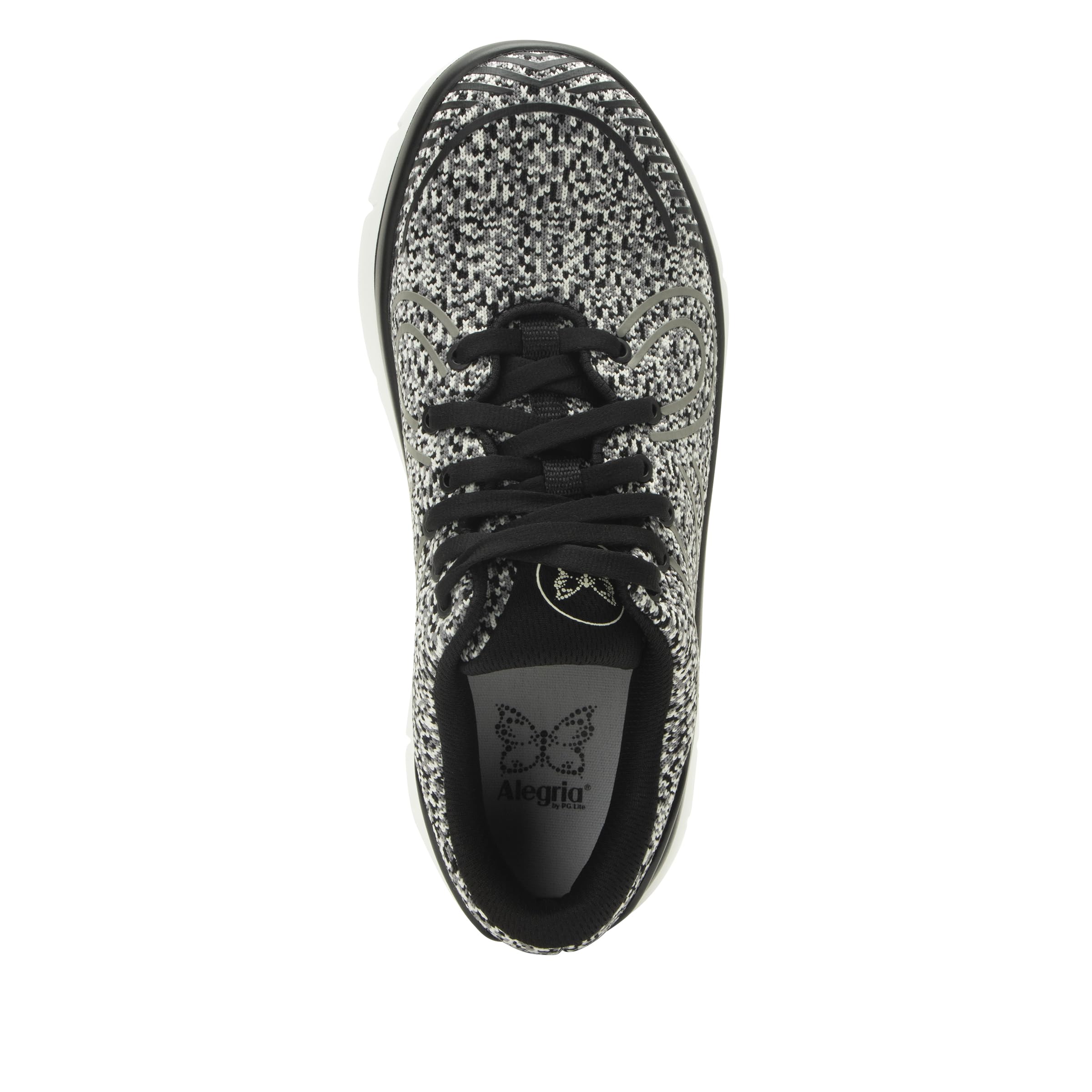 Alegria Rok N Roll outsole detail reveals mild rocker for smoother heel-to-toe movement