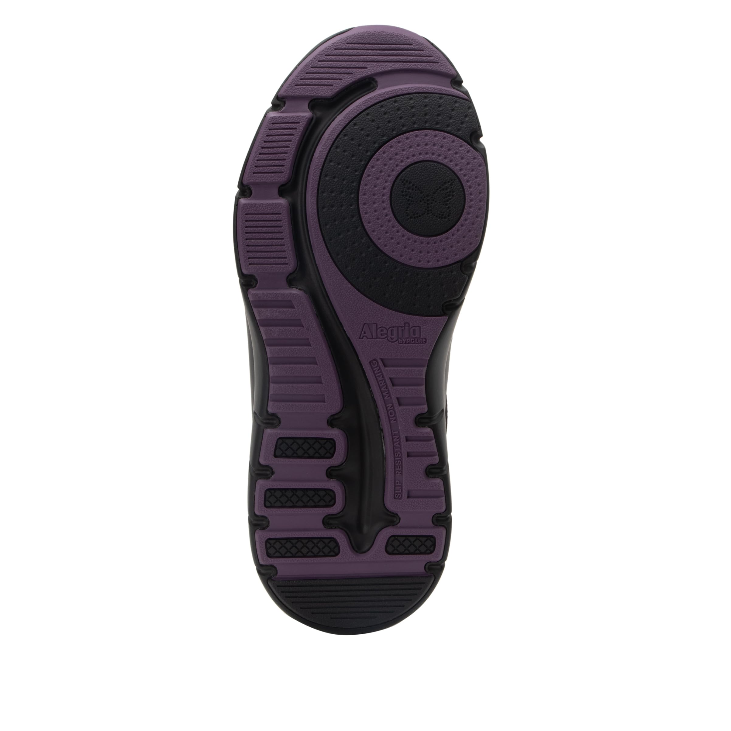 Alegria Rok N Roll plum outsole; all-day support for busy professionals.