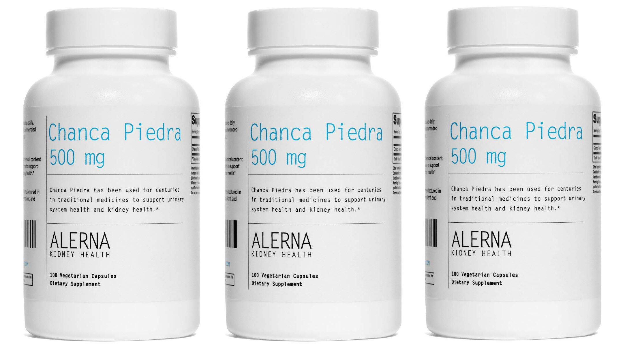 Alerna Kidney Health Chanca Piedra 500 mg bottle for daily kidney support