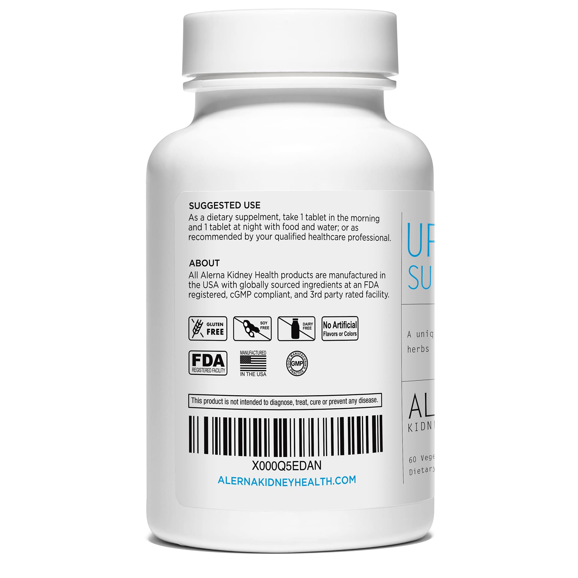 Alerna Kidney Health quercetin bottle highlights antioxidant support