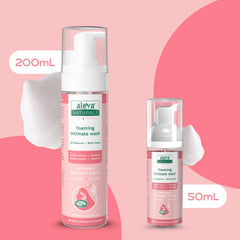 Aleva Naturals self-foaming pump-action bottle in use.