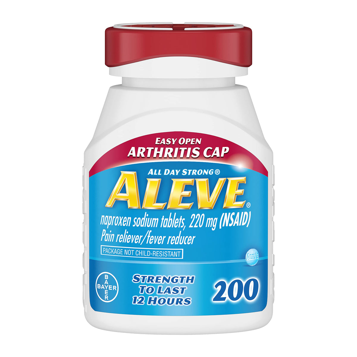 Aleve CPLT bottle front view for daily relief.