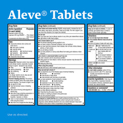 Aleve CPLT tablets close-up showing small, easy-to-swallow form.