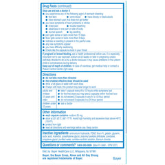 Close-up of label showing 220 mg naproxen and directions