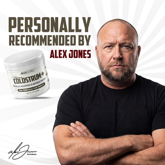 Alex Jones Naturals marshmallow root powder suggesting digestive comfort