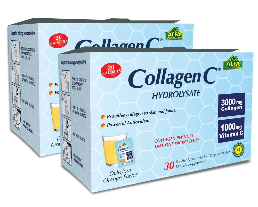 ALFA VITAMINS Collagen C Peptides sachets packaging ideal for daily beauty support