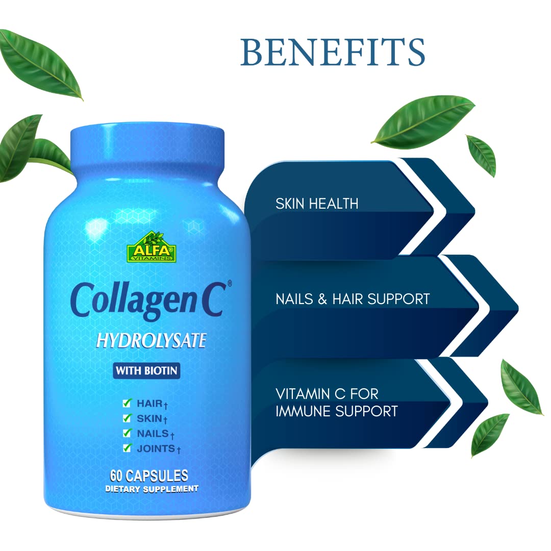 ALFA VITAMINS CollagenC USA-made quality seal reinforcing authenticity.