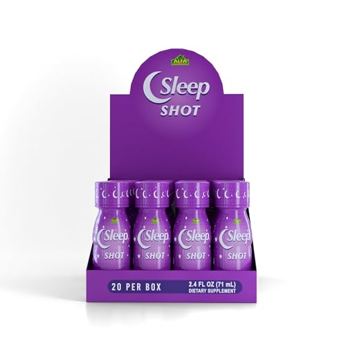 Alfa Vitamins Sleep Shot bottle label closeup with melatonin and L-theanine.