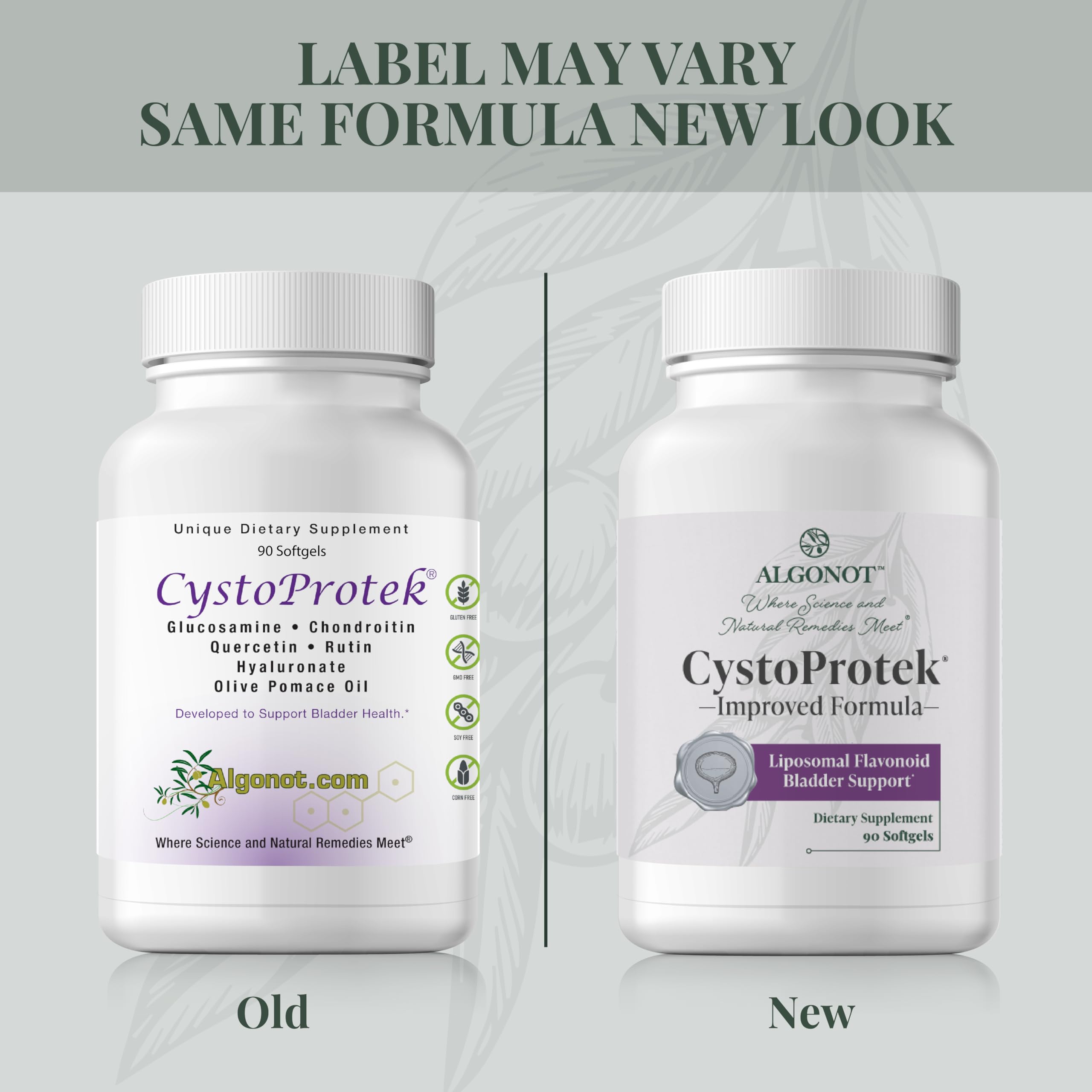 Algonot CystoProtek natural flavonoids visual highlighting plant-derived ingredients