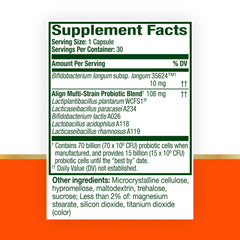 Align Probiotic capsules arranged for a daily routine.