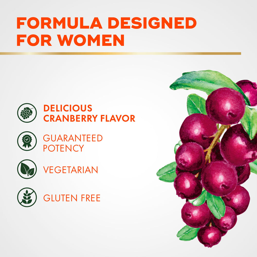 Ingredients of Align Probiotic Women’s Dualbiotic Gummies highlighting prebiotics and probiotics for digestion support.