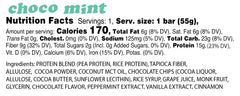 Alio Choco Mint bar cross-section showing texture and protein boost.