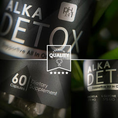 AlkaDetox dandelion root ingredient highlight for digestive vitality.