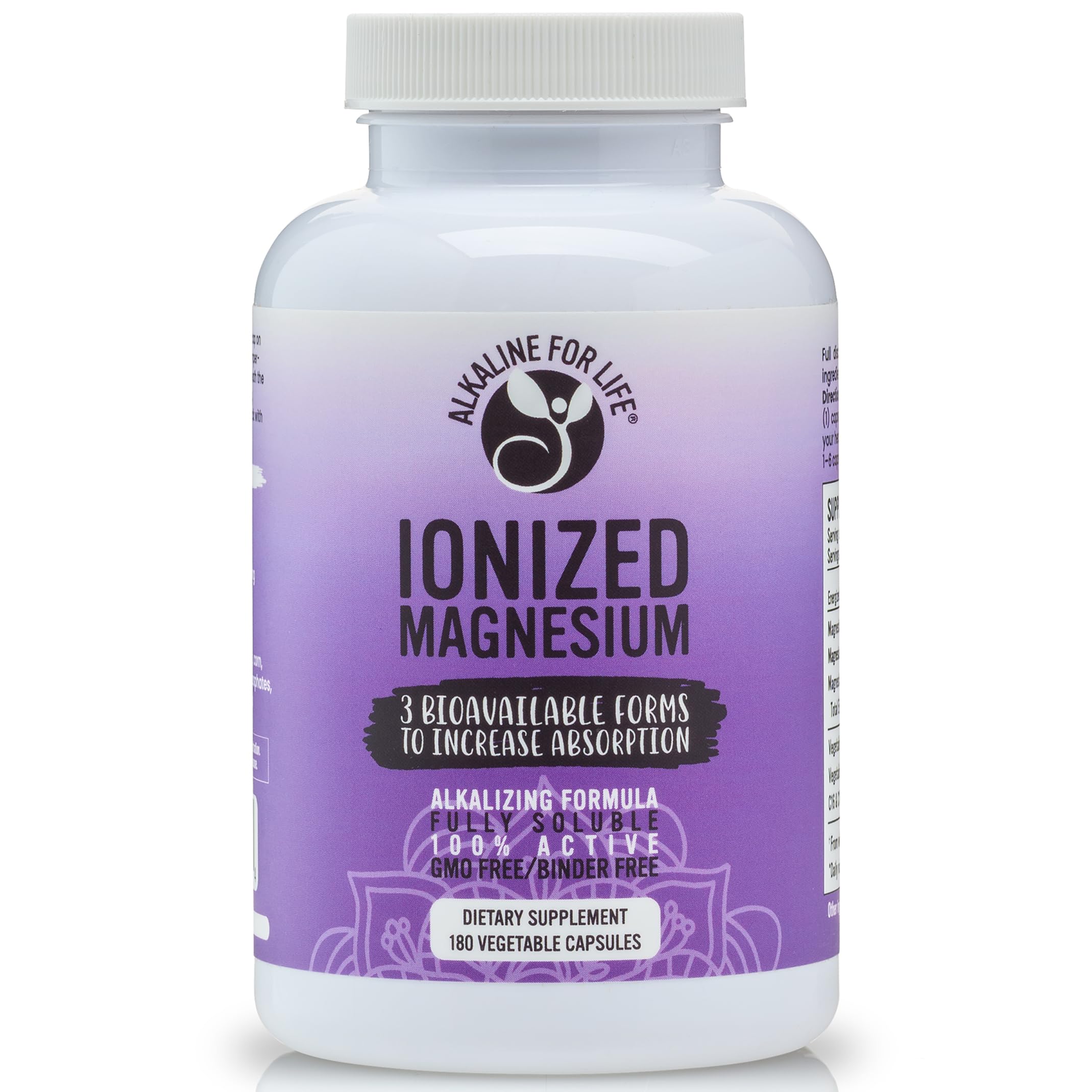 Alkaline for Life ionized magnesium glycinate capsules provide gentle daily support