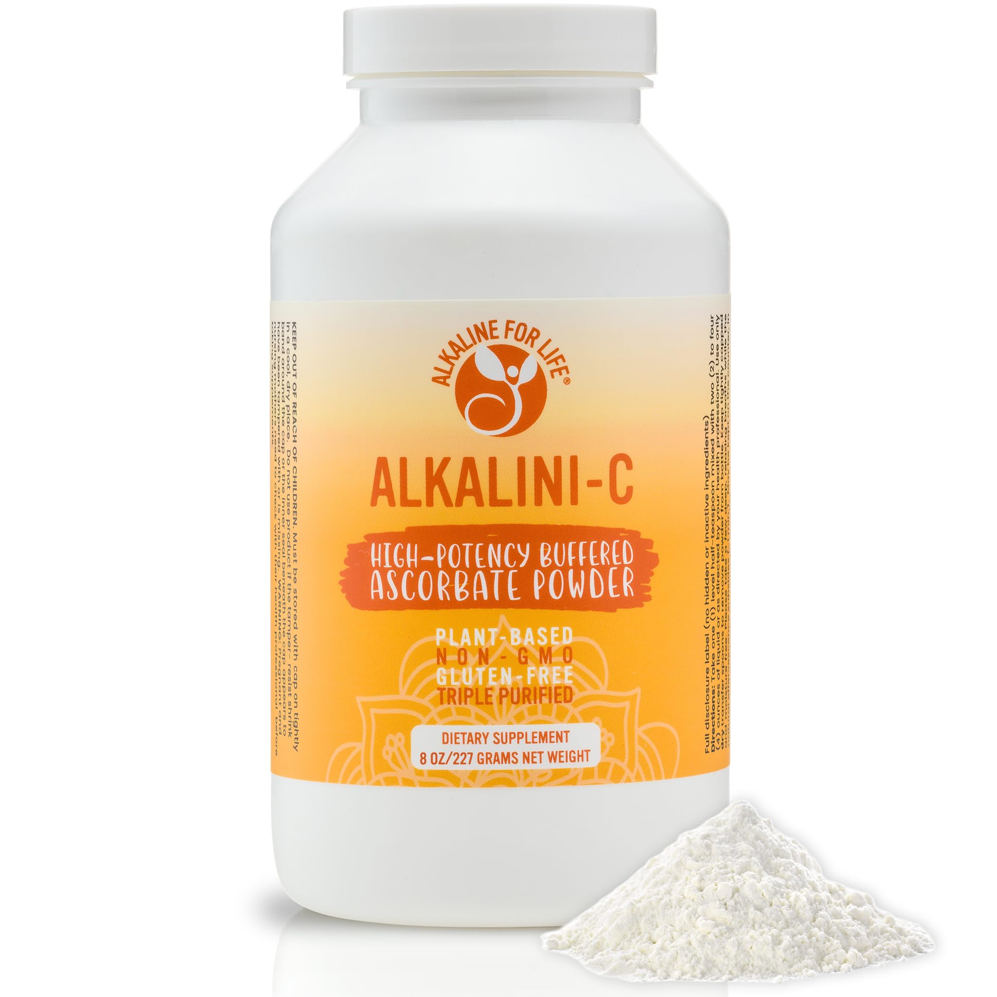 Alkalini-C natural L-ascorbate powder ready for daily immune support