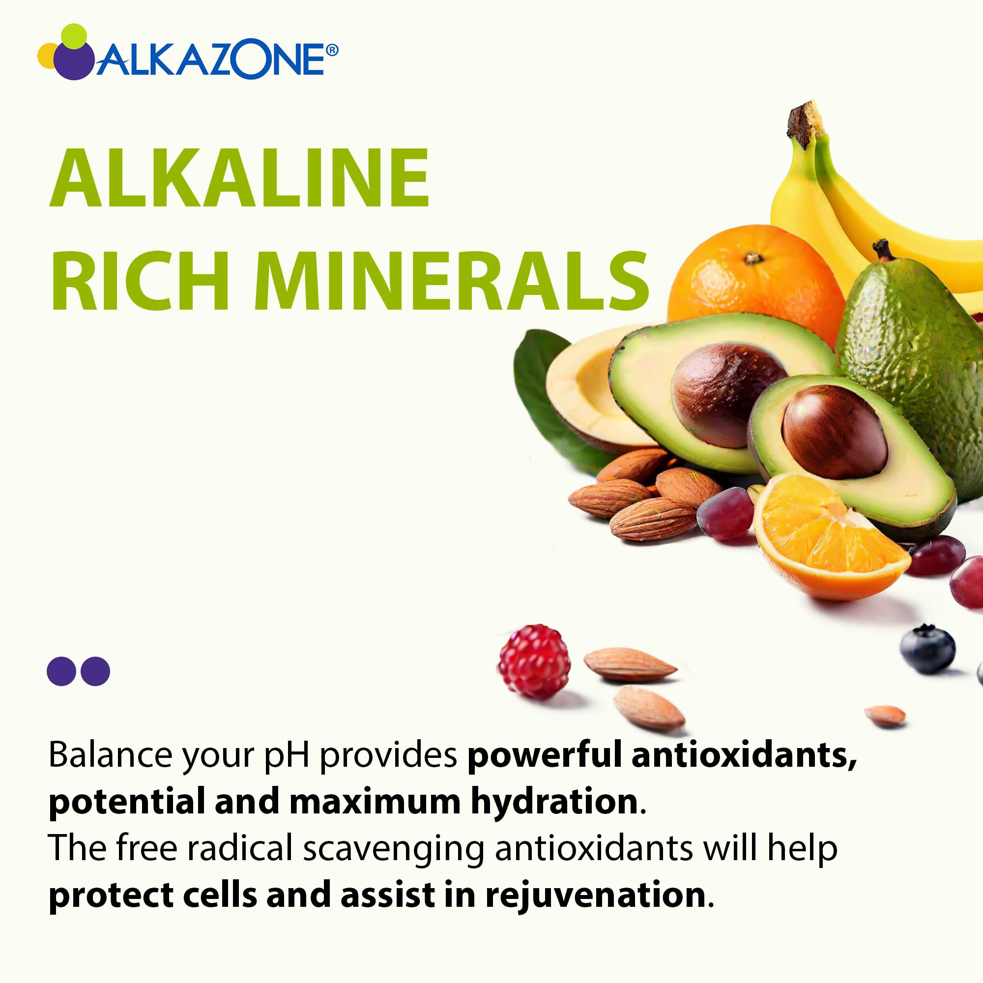 Alkazone Balance mineral label emphasizing antioxidant minerals