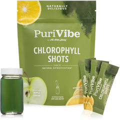 All About Juicing chlorophyll shot stick pack for quick daily detox on the go