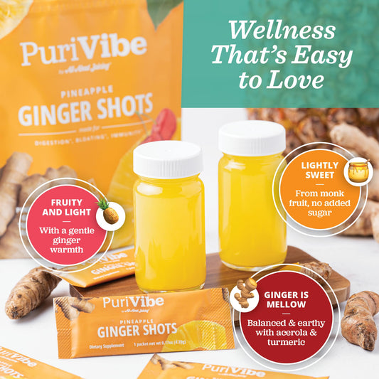 All About Juicing ginger shot pineapple turmeric pour for on-the-go mix