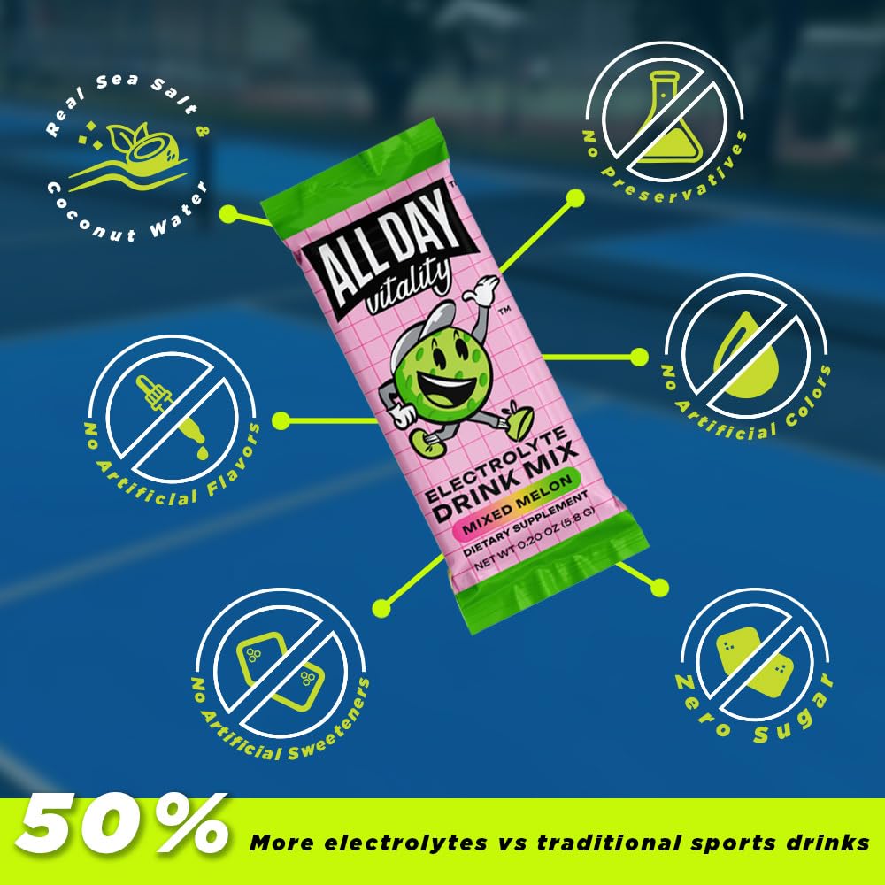 ALL DAY Vitality electrolytes on-court hydration image for steady performance support