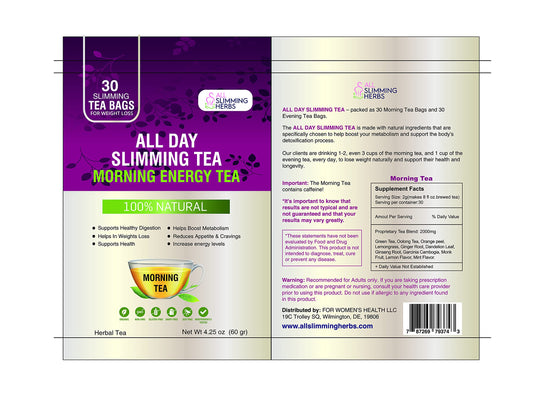 ALL SLIMMING HERBS All Day Slimming Tea evening detox brew promotes restful night