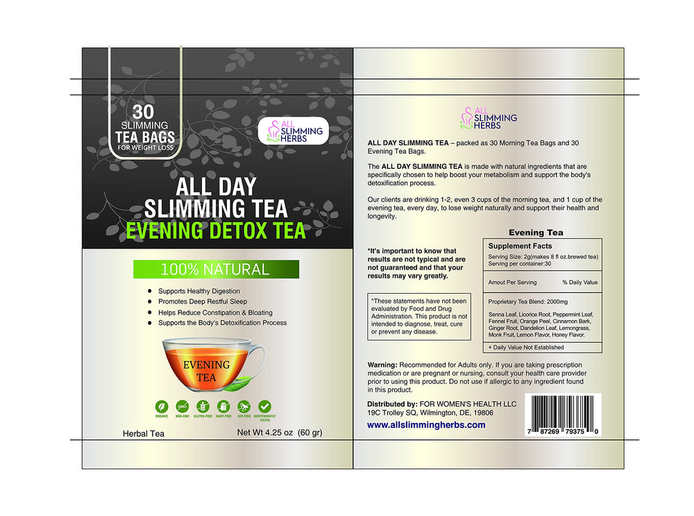 ALL SLIMMING HERBS Green and Oolong tea ingredients highlight natural metabolism support