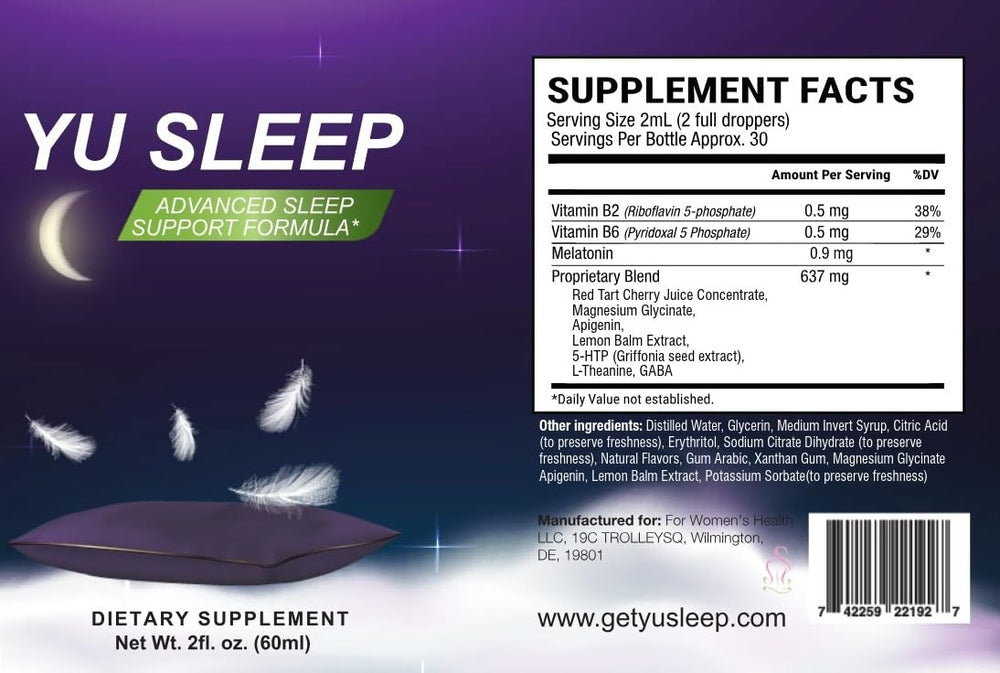 Cherry Lemon flavor and tart cherry support a gentle bedtime routine
