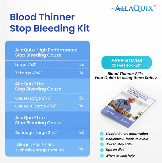 AllaQuix Stop Bleeding Gauze Lite pack—economical everyday option