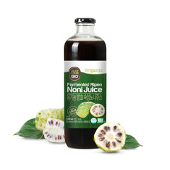 ALL BIO Java Noni juice bottle close-up showing pure organic quality for daily wellness.