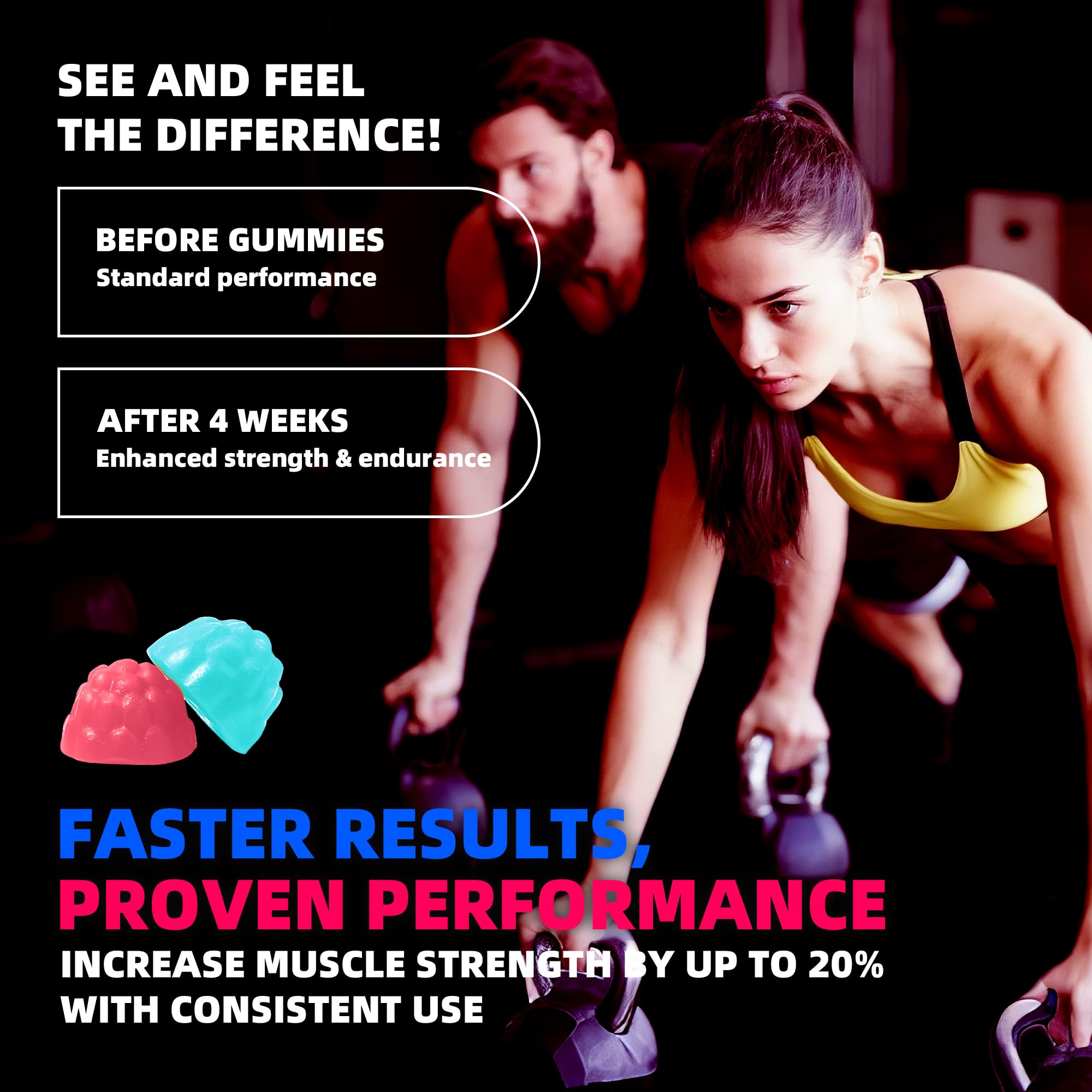 Allcoovita Creatine Gummy low-temperature casting process close-up