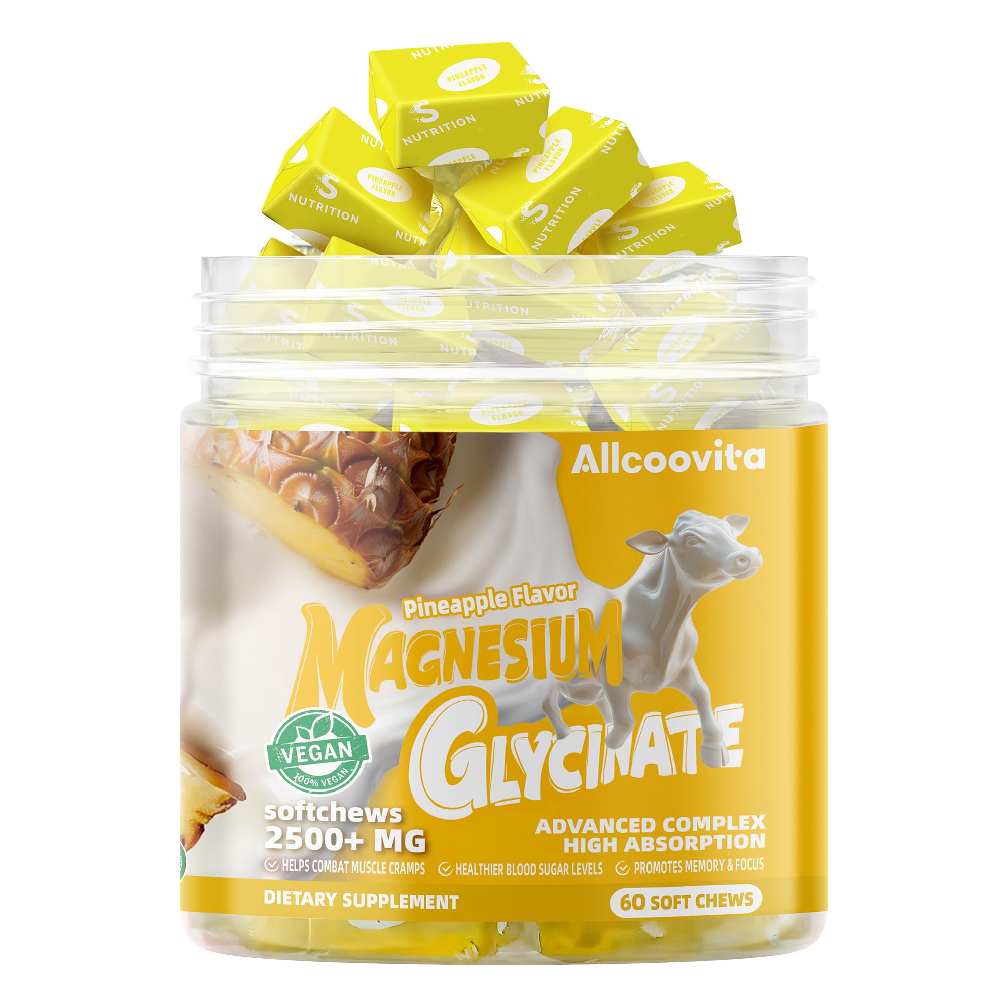 Allcoovita ingredient label shows magnesium, D and B6 with CoQ10.