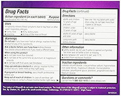 Allegra adult 24-hour relief pills being poured from bottle for quick use.