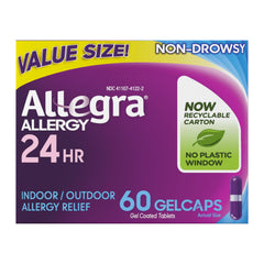 Label highlights non-drowsy formula with fexofenadine