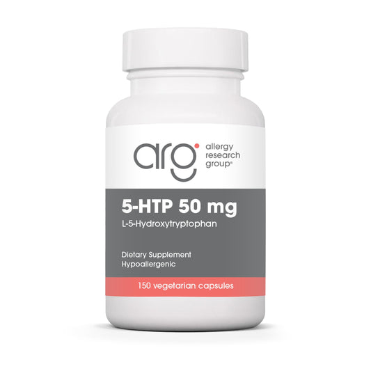 Allergy Research Group 5-HTP bottle front for daily sleep support