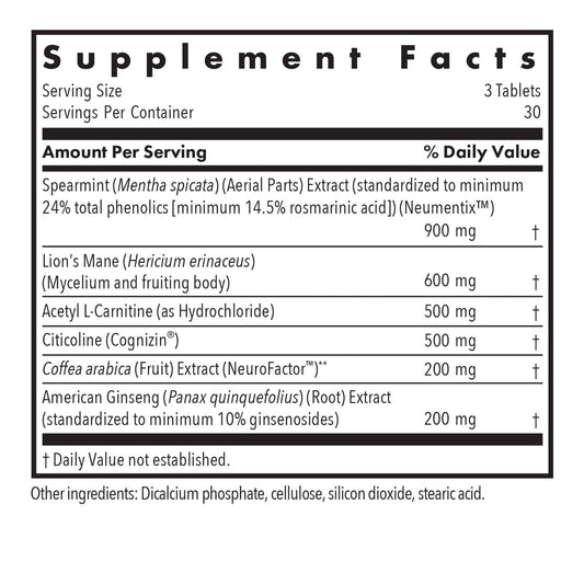 Advanced NeuroPlus tablets close-up on a clean surface for daytime focus