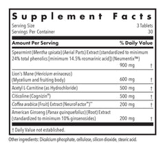 Advanced NeuroPlus tablets close-up on a clean surface for daytime focus