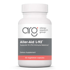 Allergy Research Group Aller-Aid L92 bottle front for nasal and skin support.
